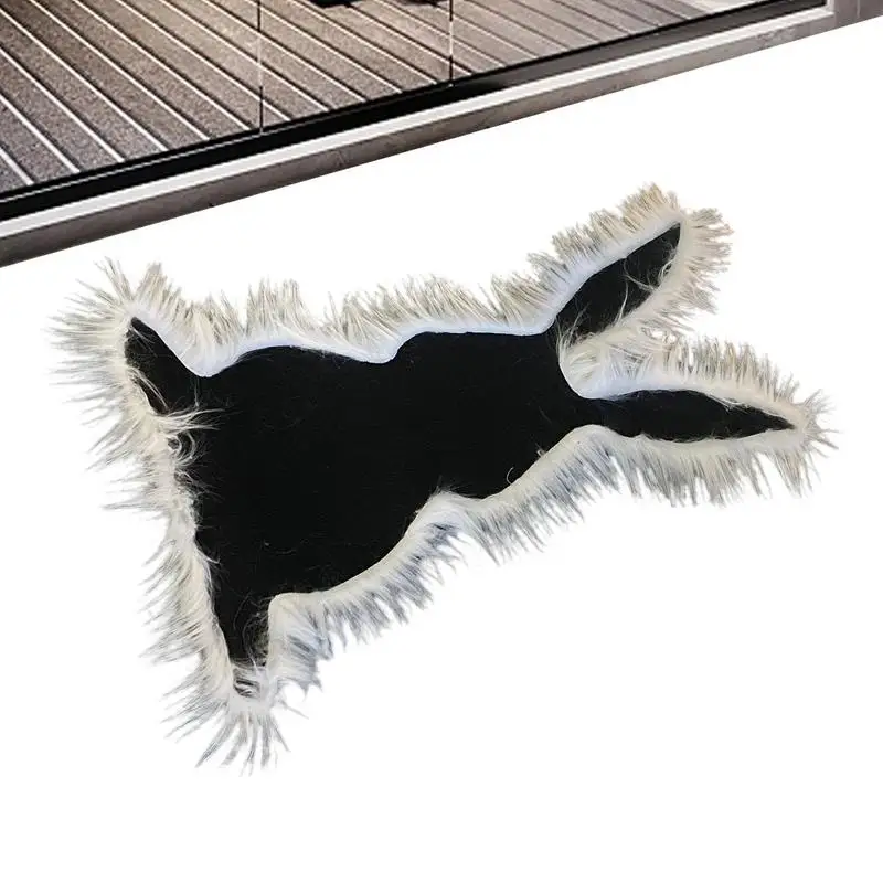 

Easter Bunny Bath Rug Decorative Fried Furry Rabbit Bathtub Rug Easter Decor Felt Cloth Door Mat For Home Decoration Bathtub