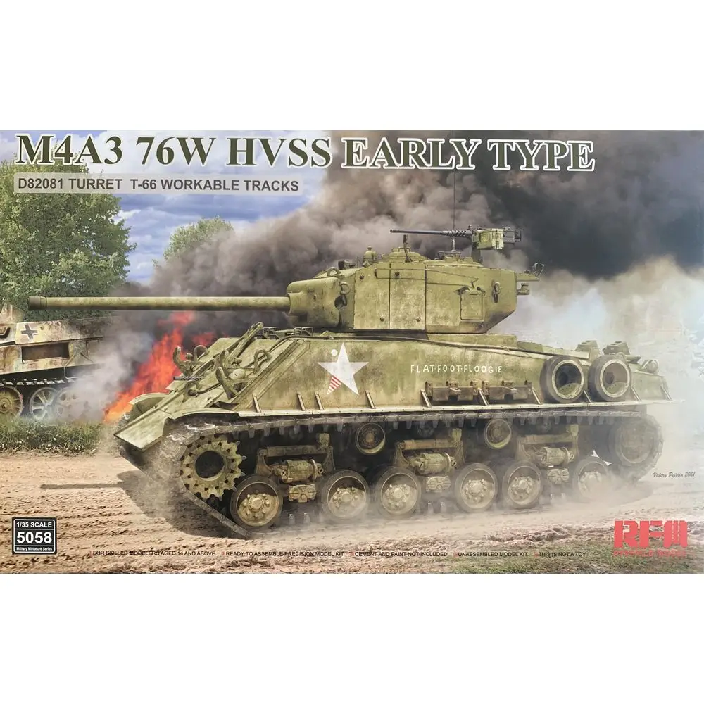 

RYEFIELD MODEL RFM RM-5058 1/35 M4A3 76W HVSS Early Type - Scale Model Kit