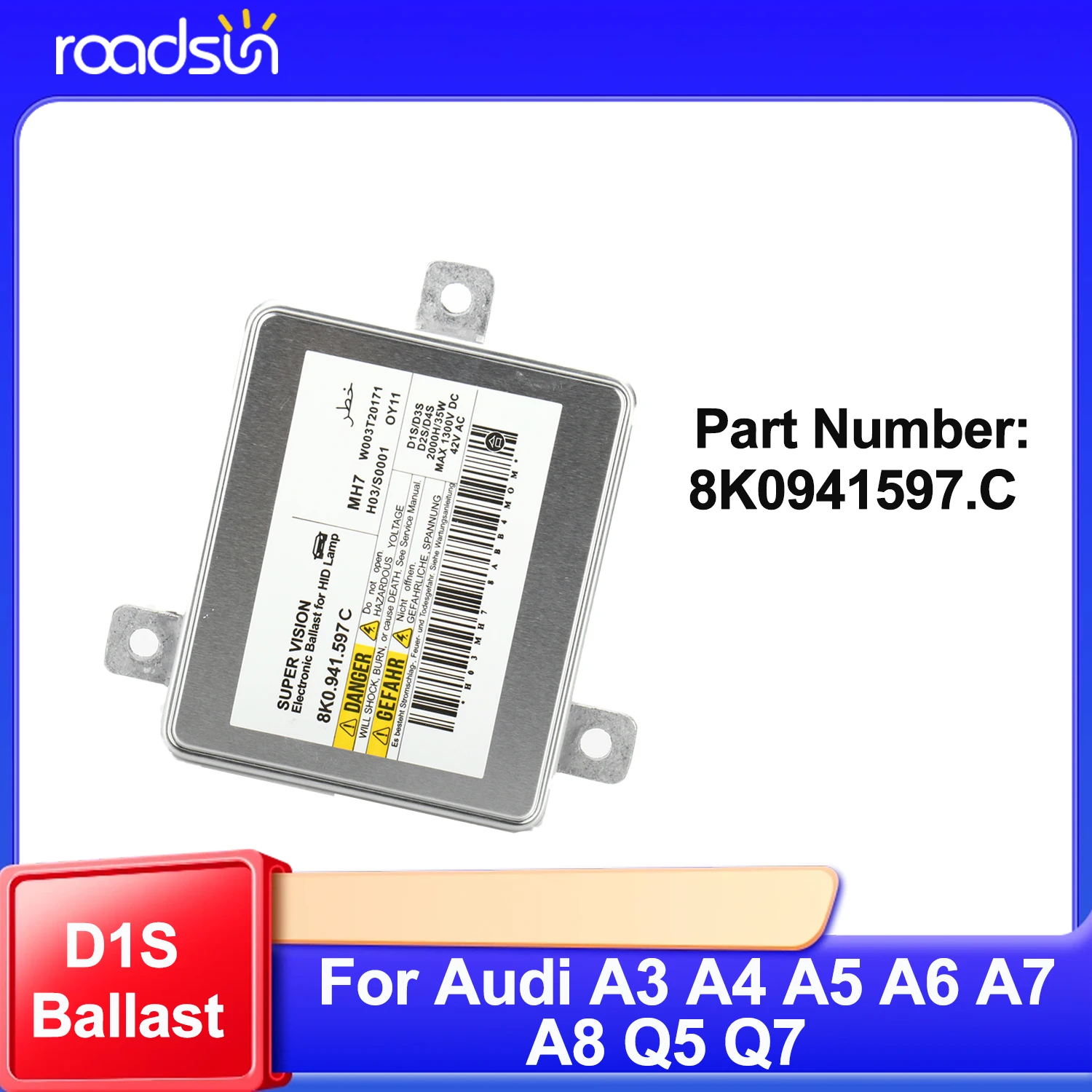 

8K0941597.C NEW Ballast Xenon Headlight Ballast D1S D1R W003T20171 For For Audi A3 A4 A5 A6 A7 A8 Q5 Q7