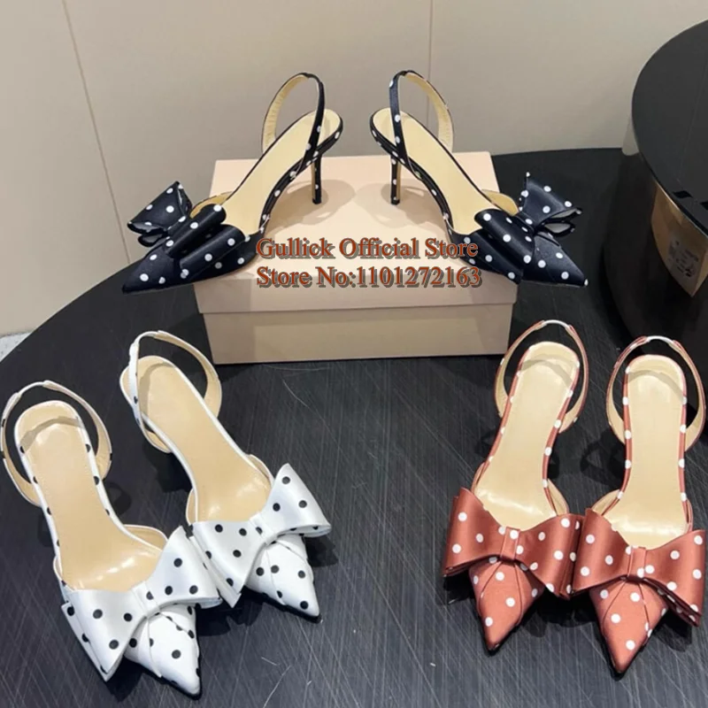 Newest Polka Dot Women Slingba - Slingback Heel Formal 评论和价格