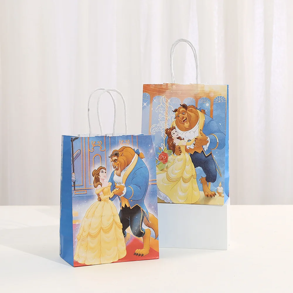 Beauty and the Beast Candy Package Gift Handbag Baby Shower Birthday Party Supplies Decor Paper Bag