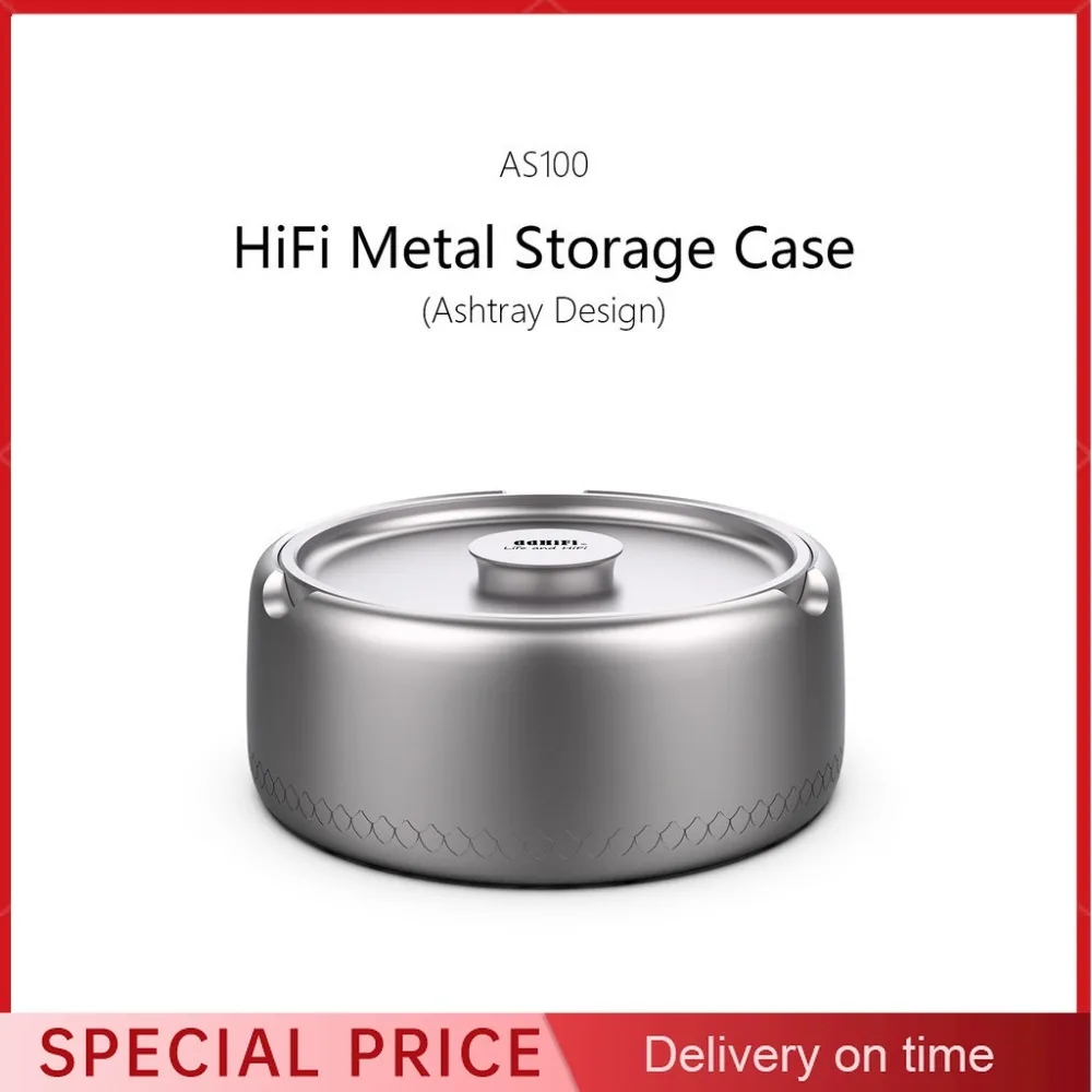 DD ddHiFi AS100 HiFi Metal Earphones Storage Case (Ashtray Design) Aluminum Alloy Material and Anodized Titanium Metal Colour