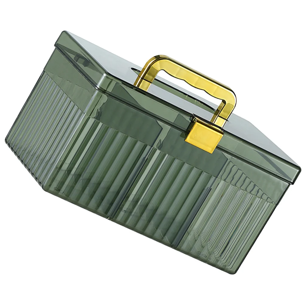 صندوق دواء بلاستيكي محمول كبير للمساعدة في المنزل والسفر للاستخدام الخارجي صندوق دواء