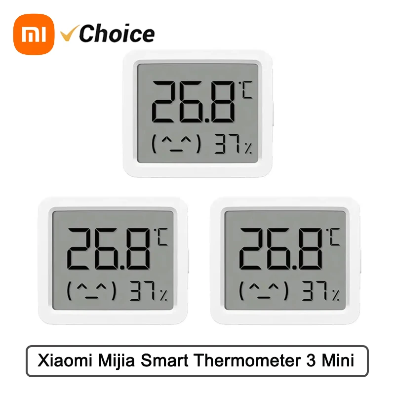 Xiaomi Mijia Smart Thermometer 3 Mini Bluetooth Electric Digital Hygrometer Meter High Precision Sensor with Mi Home APP