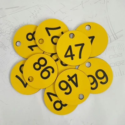 50 pcs Numbered Sign Labels Beehive Tags Bee Box Mark Beekeeping Supply Garden Tool Set Number Plate for Sauna Restaurant