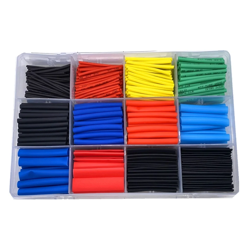 530 stücke Schrumpf Schlauch Isolierung Schrumpf Rohre Sortiment Elektronische Polyolefin Draht Kabel Hülse Kit Schrumpf Rohre