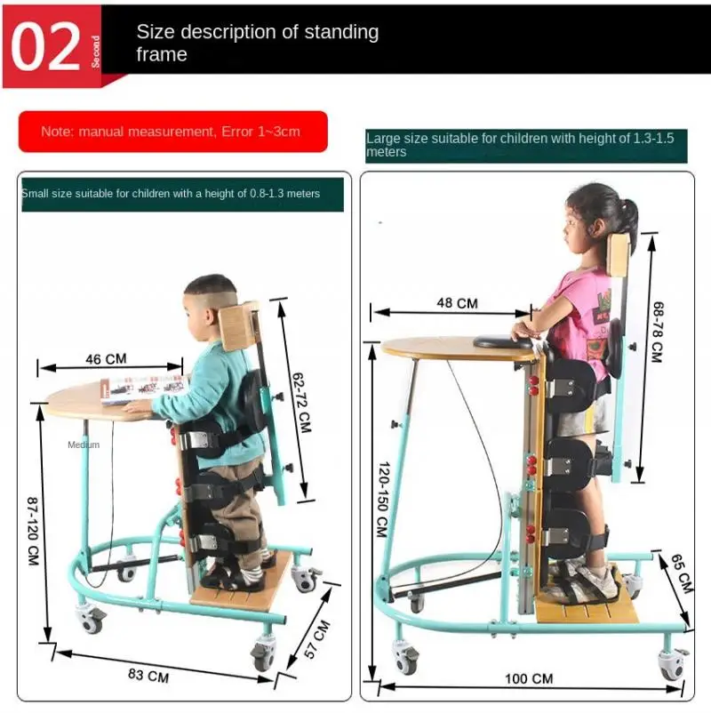 Cerebral Palsy Children Walking Aid Hemiplegic Patient Lower Limb Rehabilitation Correct Training Standing Frame with Wheels