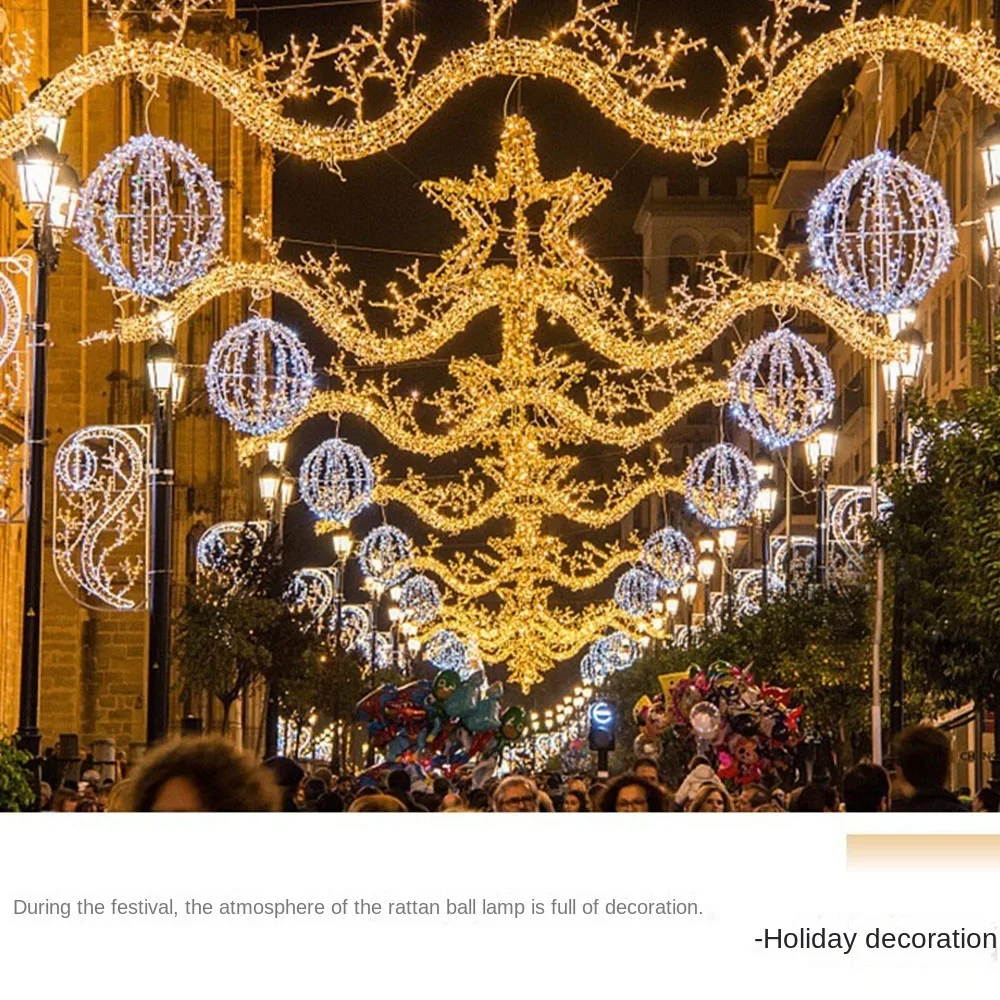 High Quality 20CM Hanging Light LED Light Multiple Colors Rattan Ball Fairy Light String Garden