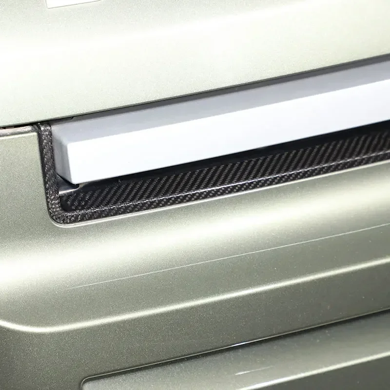 اكسسوارات السيارات ريال ألياف الكربون سيارة الجبهة مصبغة U على شكل تقليم لاند روفر ديفندر 90 110 130 2020-2024 #6