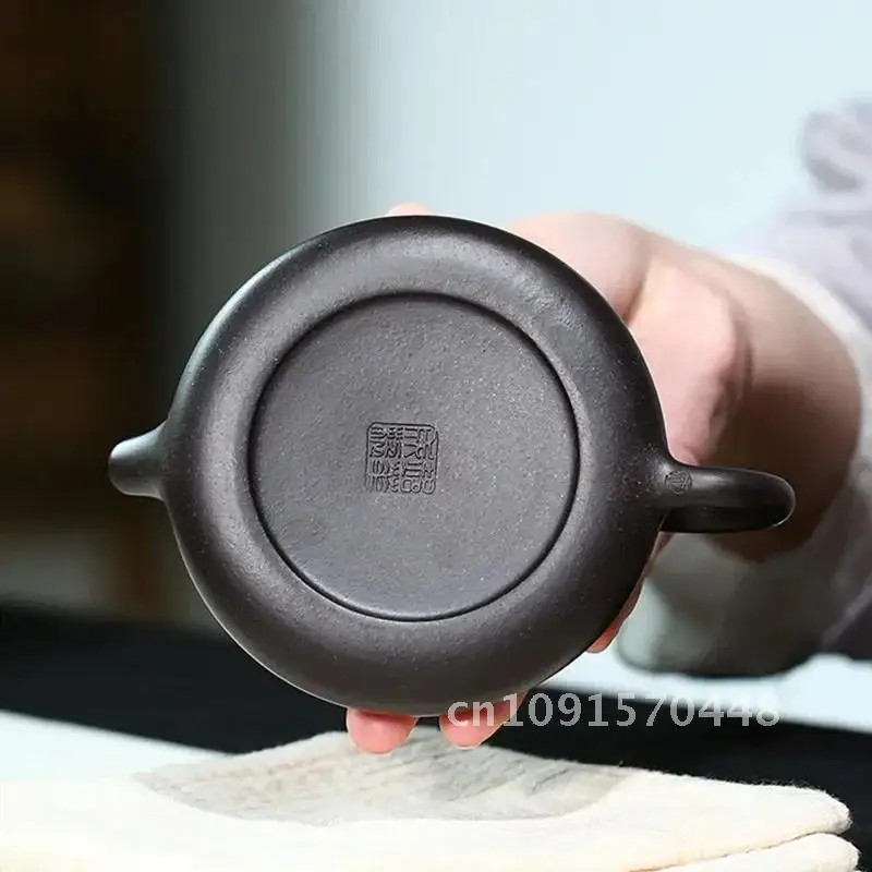 Yixing Tea Pot Purple Clay Stone Scoop Teapot Chinese Famous Handmade Tea Set Kettle Teaware Custom Tea Ceremony Gift 160ml