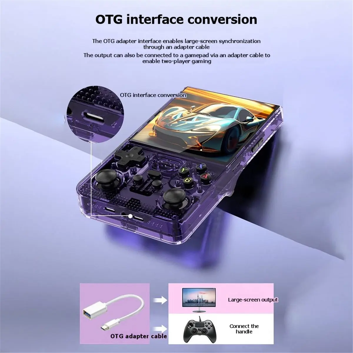 X14A& R39MAX Handheld Game Console 64G+18000+ Games 4-Inch IPS Color Screen Portable Retro Game Player Support 20+ Emulators A