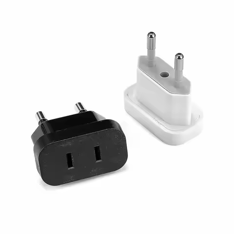 1pcs 4.0/4.8mm EU Plug Adaptor US to EU Plug Adapter Converter Electrical Sockets Euro Travel Adapter Charger Outlet Wall Socket
