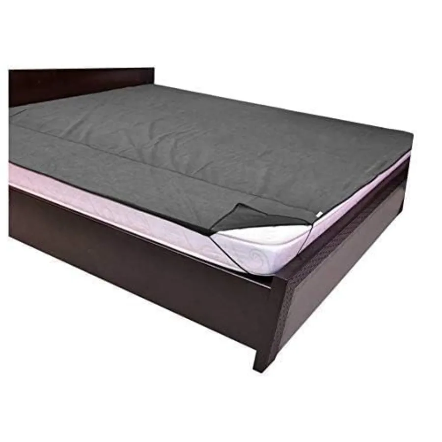 

Waterproof Plastic Sheet Double Bed Full Size Mattress Protector 72 x 72 Inches Set of 2 Grey Ideal for Bedrooms and Guest Room