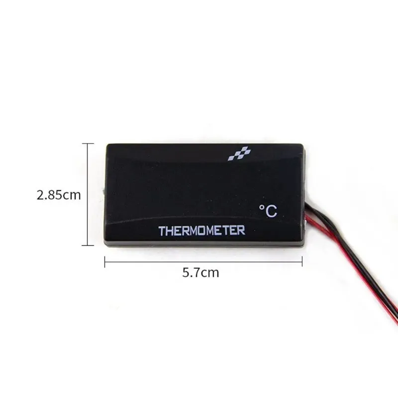 Universal Digital Motorcycle Thermometer With Blue Backlight For Water, Oil, And Dashboard Temperature Measurement Monitoring-Bo
