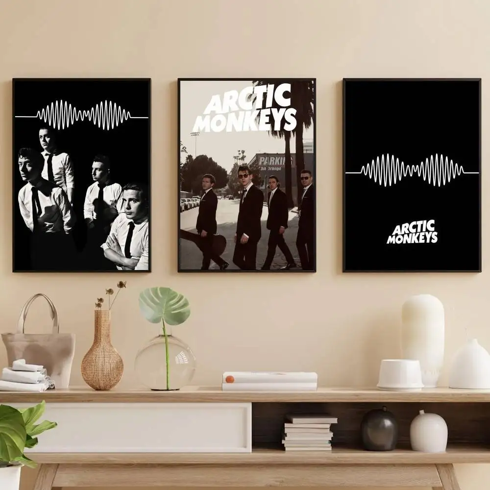

A-Arctic M-Monkeys Poster Self-adhesive Art Waterproof Paper Sticker Coffee House Bar Room
