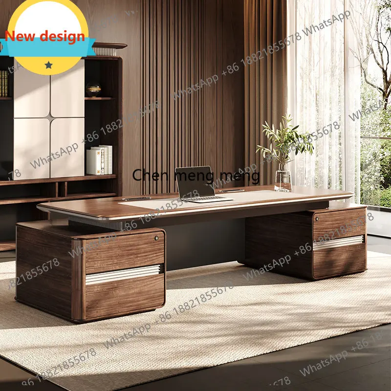 B567 High-end chairperson's leadership office, large class desk, computer desk, office table and chair combination