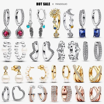 حلق 925 فضة 2024 جديد في الحار الشمس والقمر دلايات المعلقات أقراط النساء الذكرى مهرجان هدايا الحفلات مجوهرات