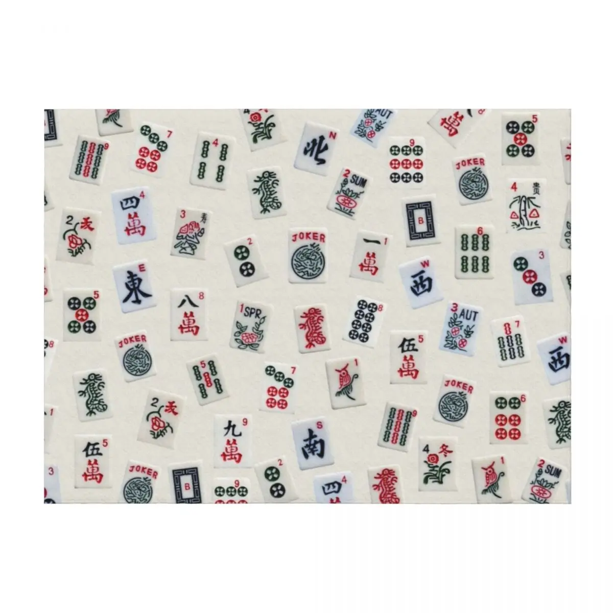 

Mahjong game tiles design Throw Blanket Furrys For Sofa Thin Luxury St Comforter Blankets