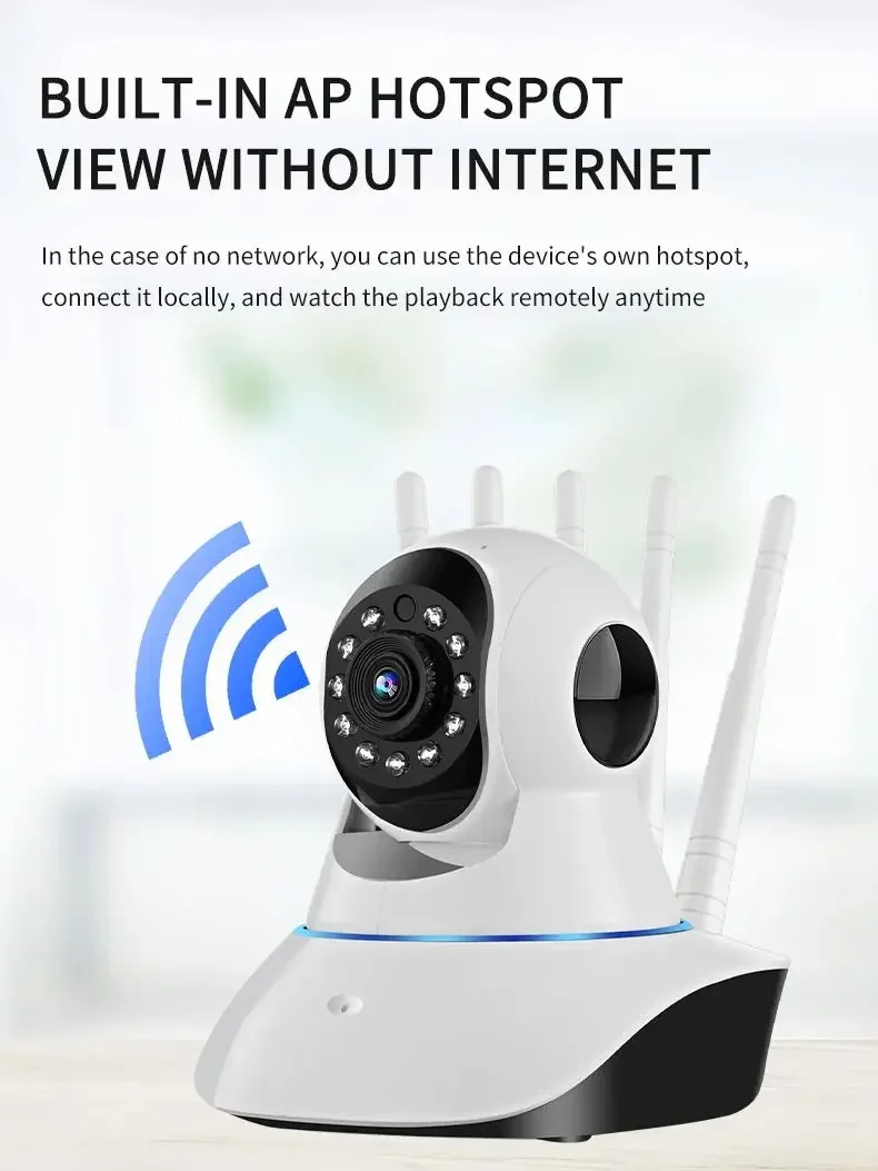 GTQ 2.4G WIFI IP Camera  Pan Tilt 1080P Wireless Security Surveillance Indoor CCTV Camera Baby Mon