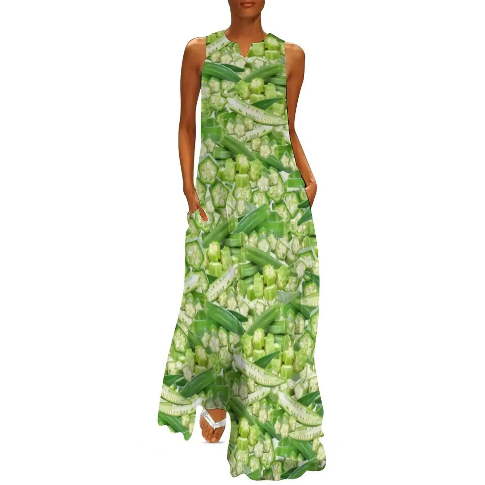 

Okra! Long Dress summer dress for women 2025 long dress women summer woman 2025 trendy prom 2025