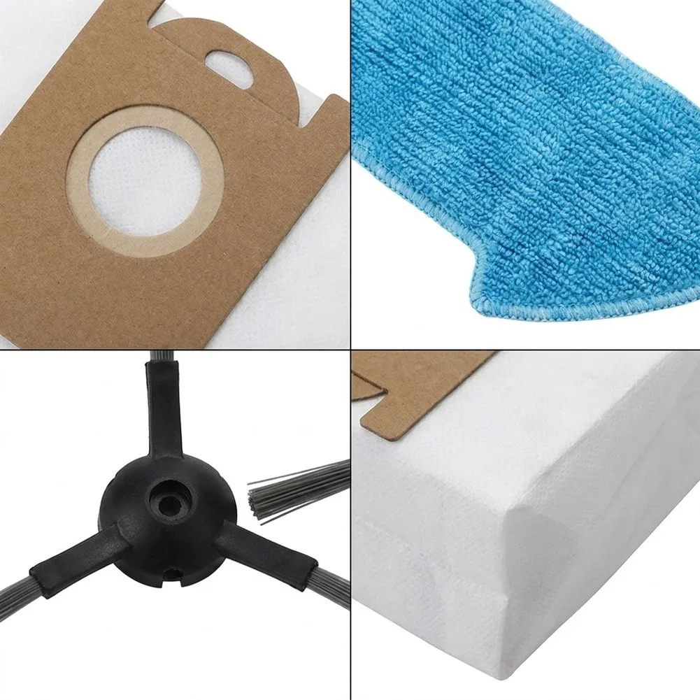 1 Set Filter Mop Cloth Dust Bag Side Brush Kit Traps Dust Particles For Redkey R10 Cordless Robot Vacuum Cleaner Parts Accessory
