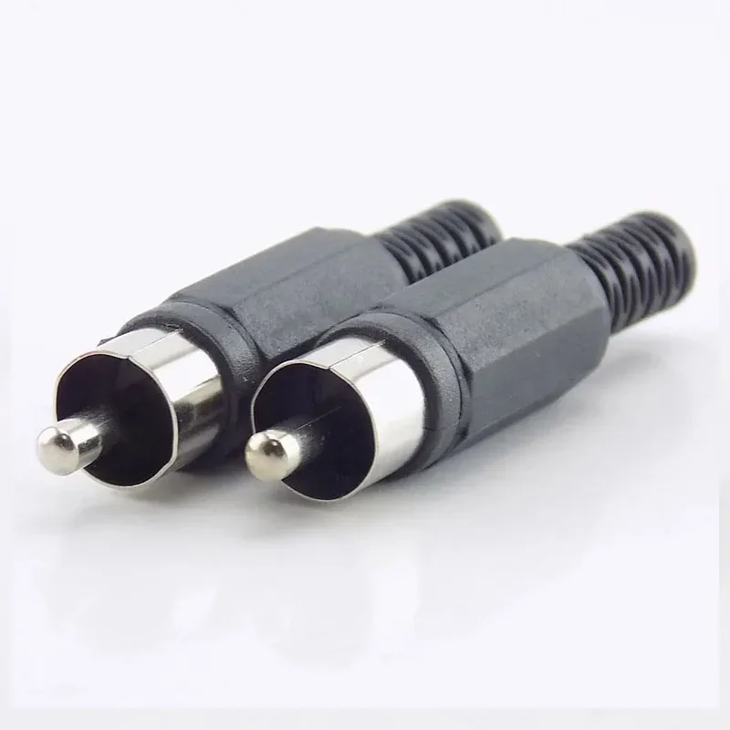 Red Black Welding RCA Plug Socket Male Female DC Soldering Terminal Connector Adapter for Speaker Video Audio Wire CCTV system