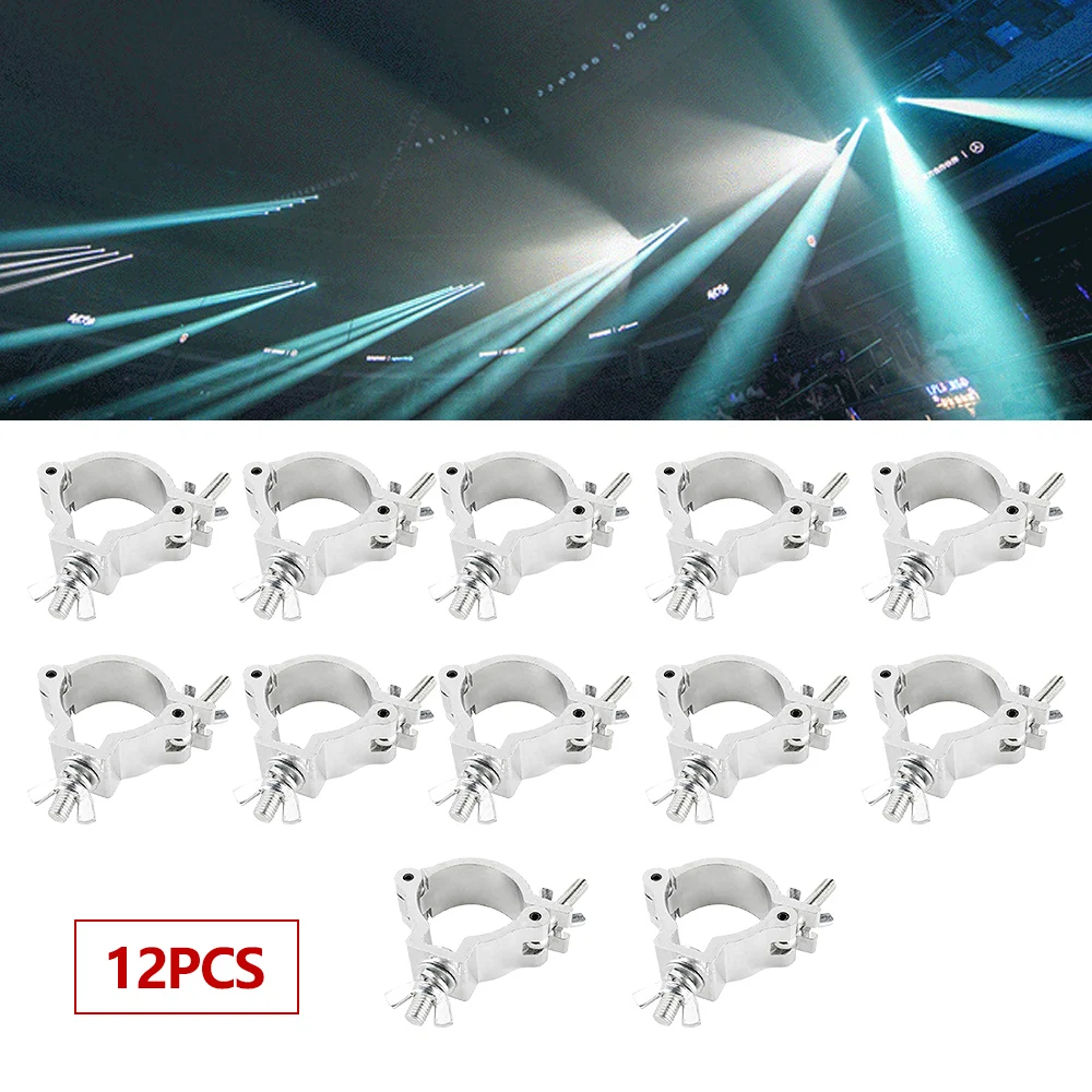 

12pcs Stage Par Light Clamps Hooks O Clamp 2" Aluminum Truss Load 220lbs