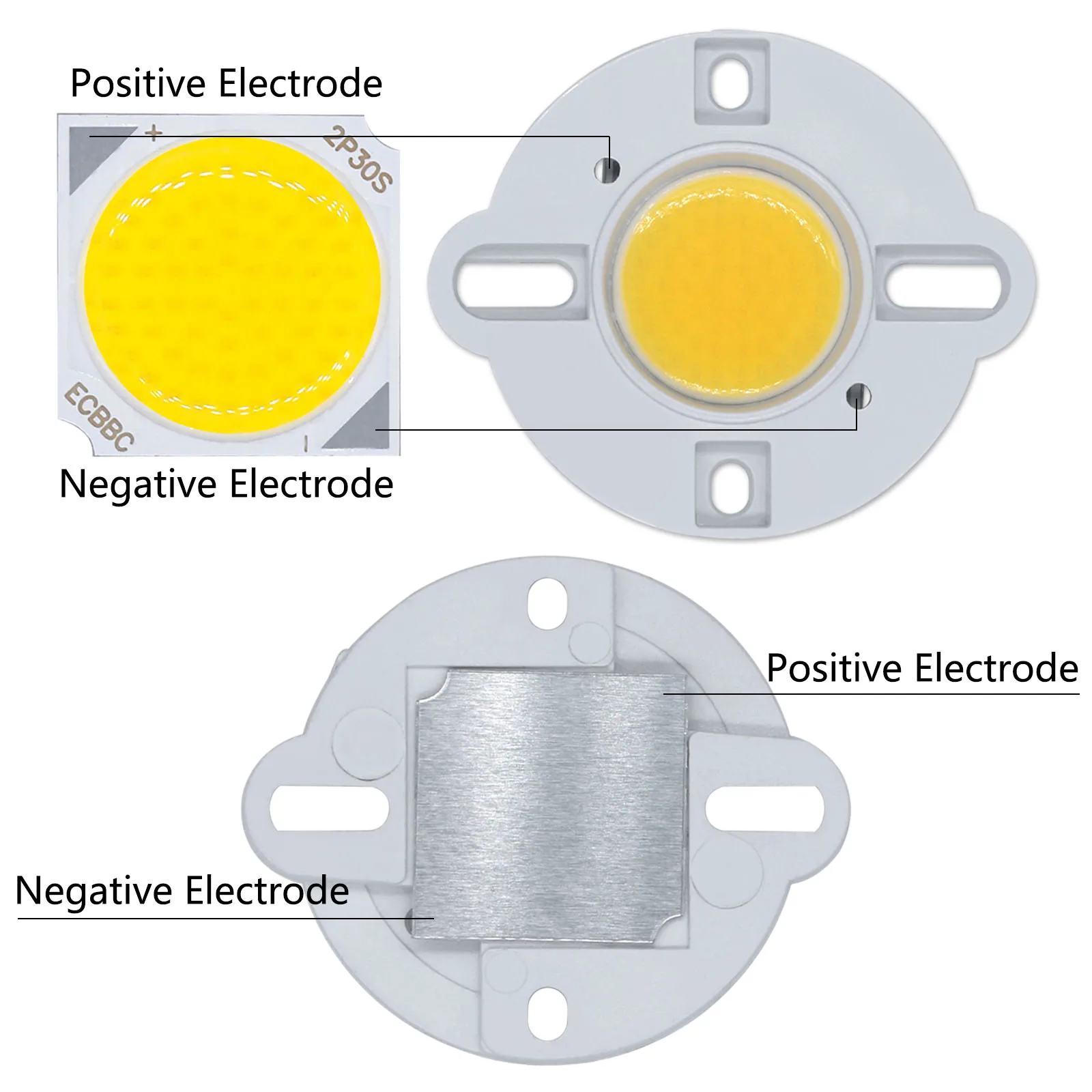 10pcs 1919 17mm LED Chip Luminous Surface Original PC COB Holder LED Fixture for Spotlight Downlight Track Lamp DIY Lighting