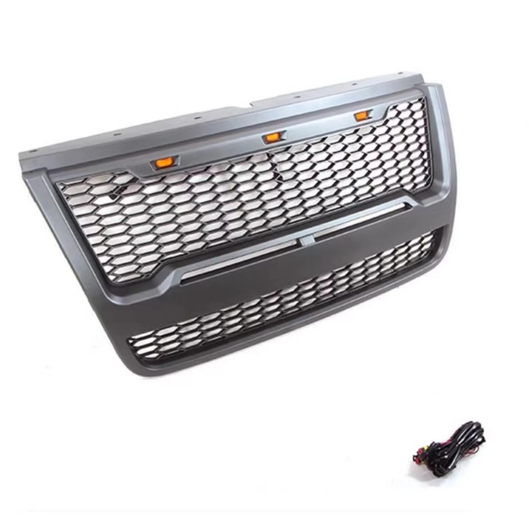 Car Front Bumper Grill Racing Grills Mask Radiator Grille with light for Ford Explorer 06-10