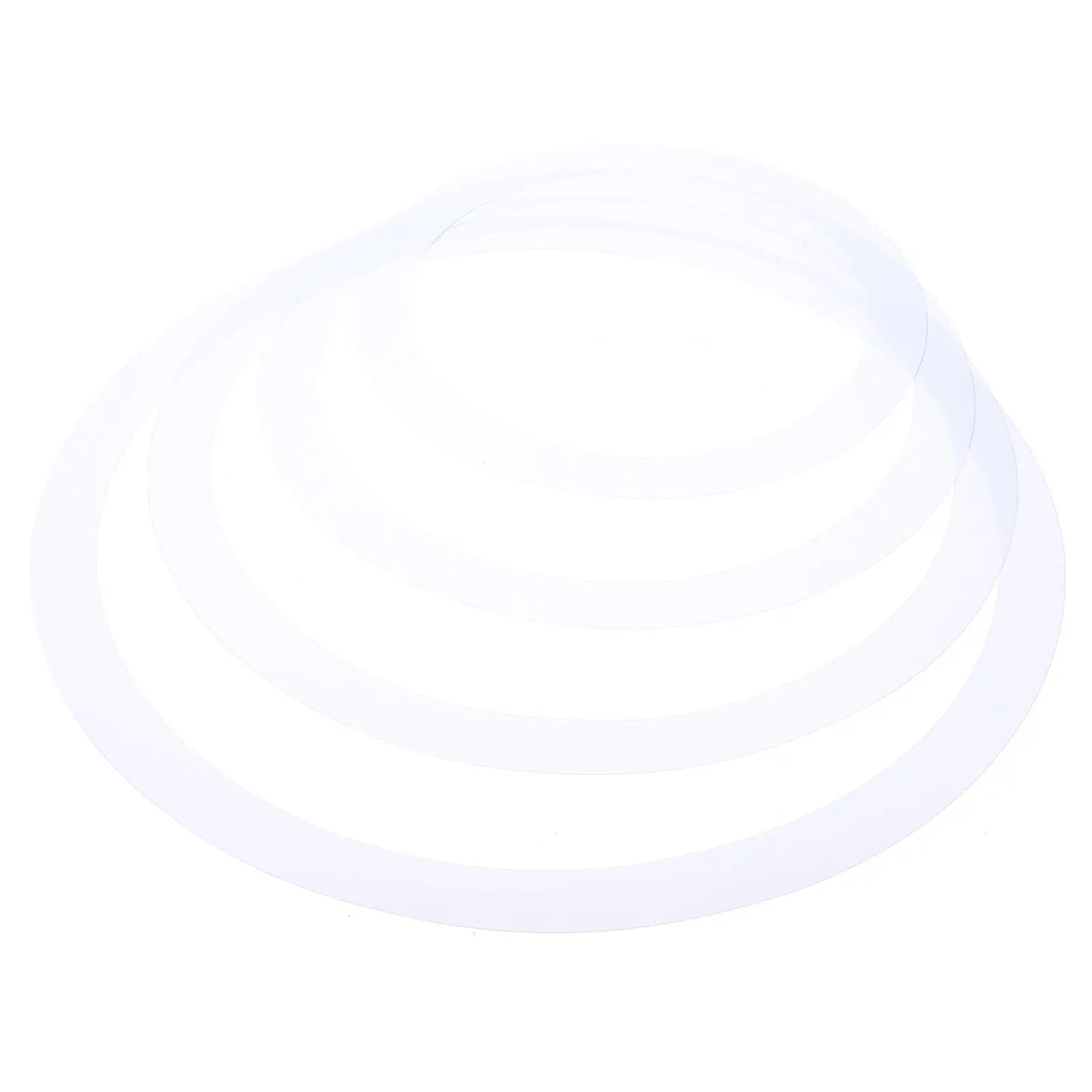 8 Pcs White 12/13/14/16 Inches Drum Dampening Ring Snare Muffler Kit Sound Rings Practice Portable Drum Parts