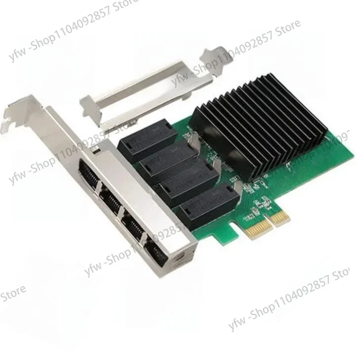 

4 Port Network Card PCI Express x1 to Quad Ports RJ45 NIC RTL8111H Chip 10/100/1000Mbps Gigabit Ethernet Lan Card for PC Desktop