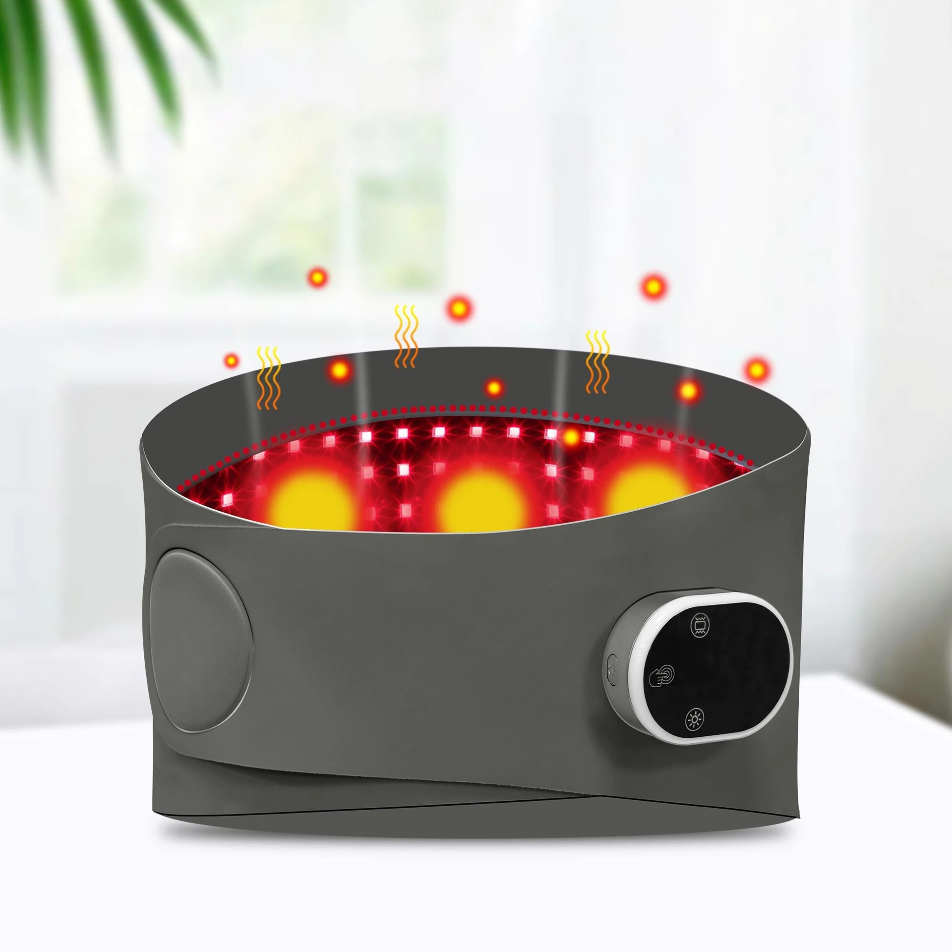 

Custom Home Use Red Light Infrared Therapy Waist Belt Electric Heat Phototherapy LED Indicator Feet Hands Relieves Pain Soreness