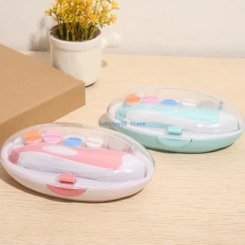 y4ud electric baby nails shrimmer with 6 reglicing regring heads اطفاع متعدد الوظائف.