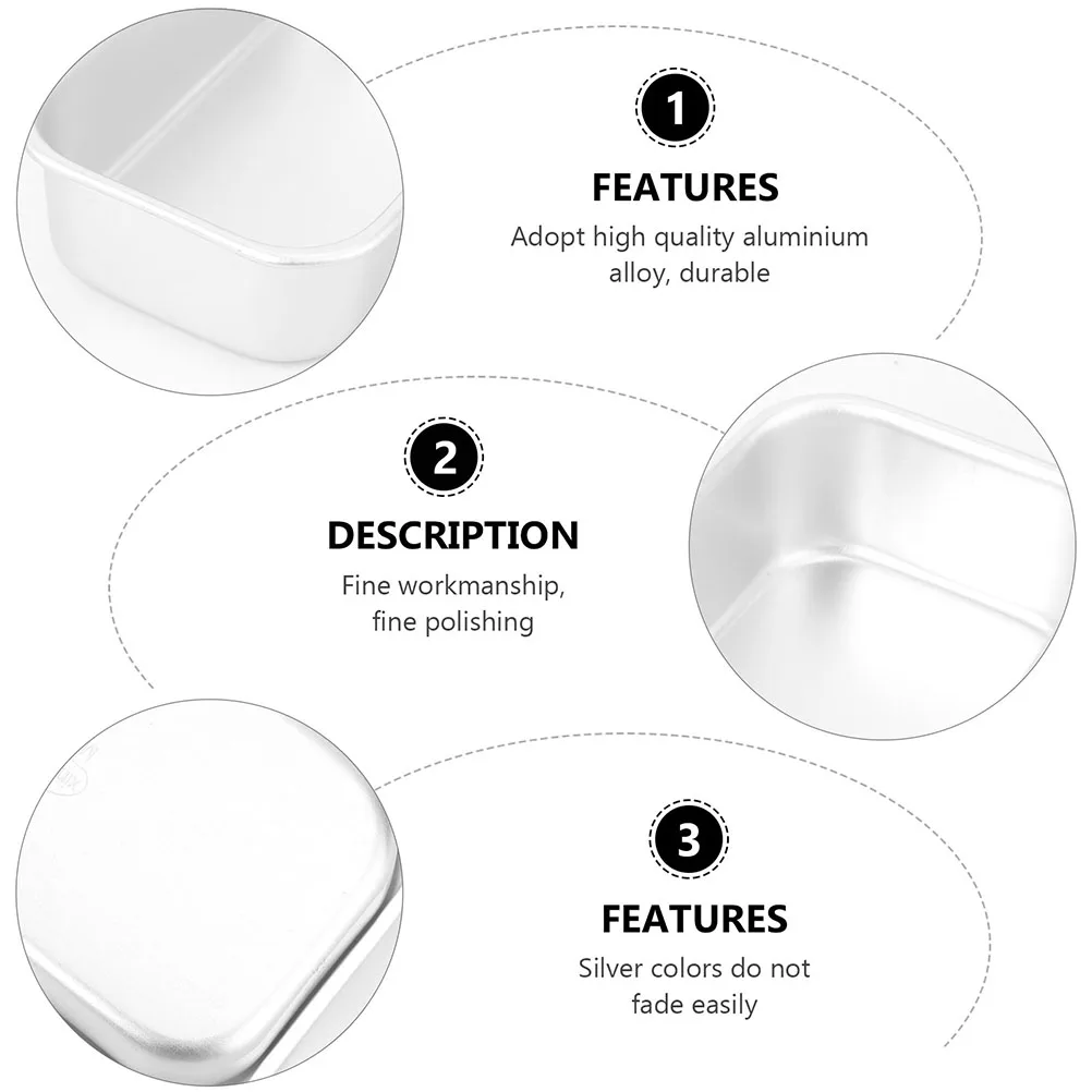 

Rectangle Cake Mold Toast Box Square Baking Pan Molds Aluminium Alloy Oven Easy Bread Parties Kitchen