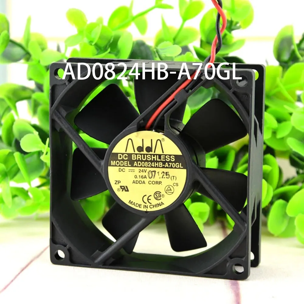 

For ADDA low energy cabinet cooling fan AD0824HB-A70GL 24VDC 0.16A 80 * 80 * 25mm 45CFM-