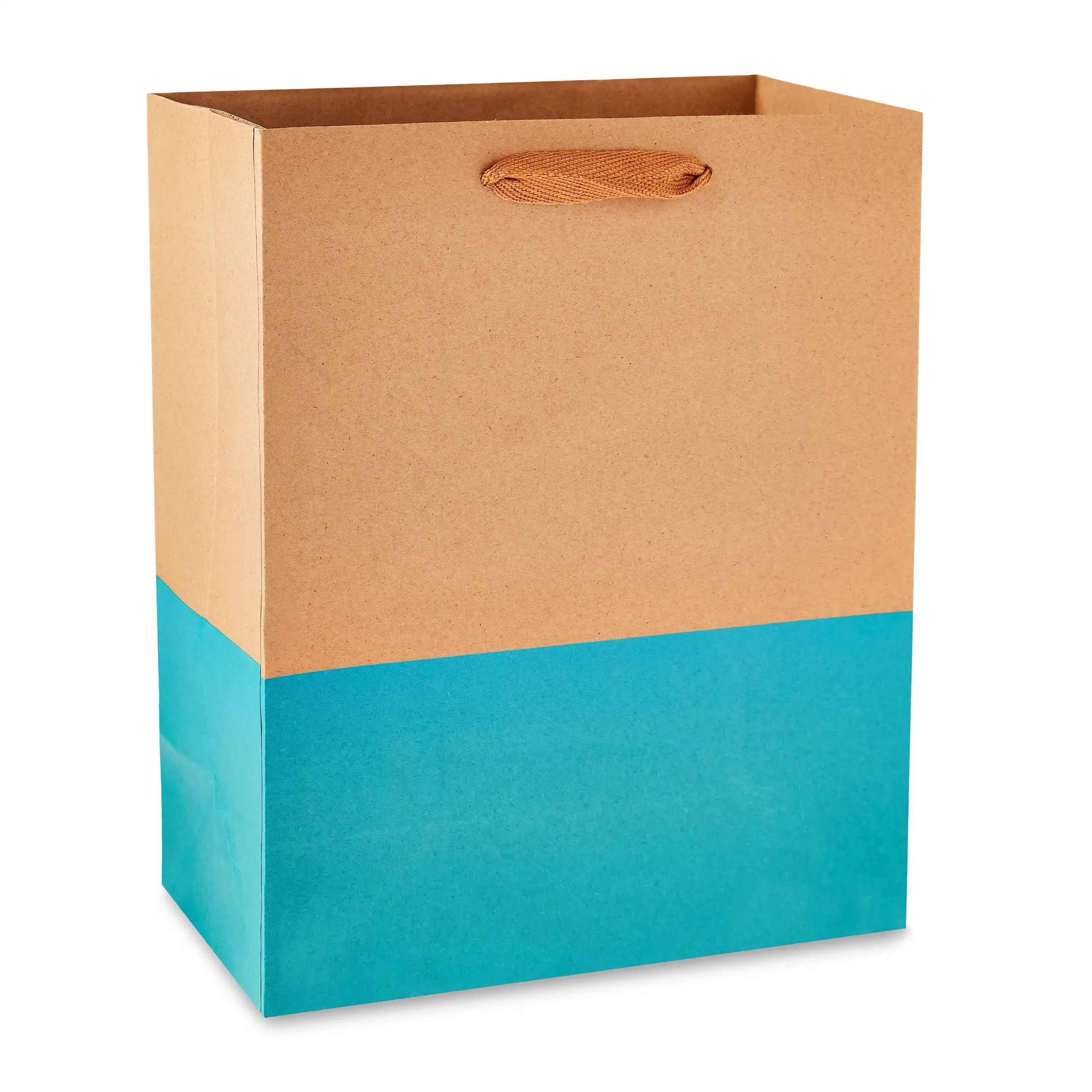 Bolsas grandes de papel Kraft con bloques de color, 8" x 10", 13 unidades