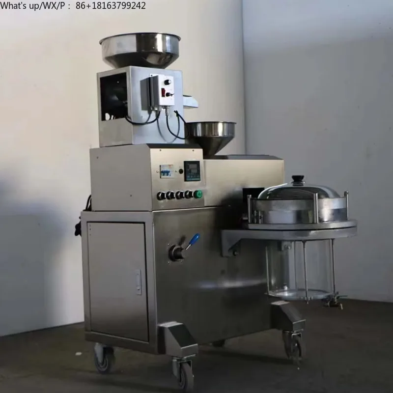 آلة صنع زيت الطعام من الفولاذ المقاوم للصدأ، زيت الفول السوداني، عصر زيت فول الصويا مع فلتر #4