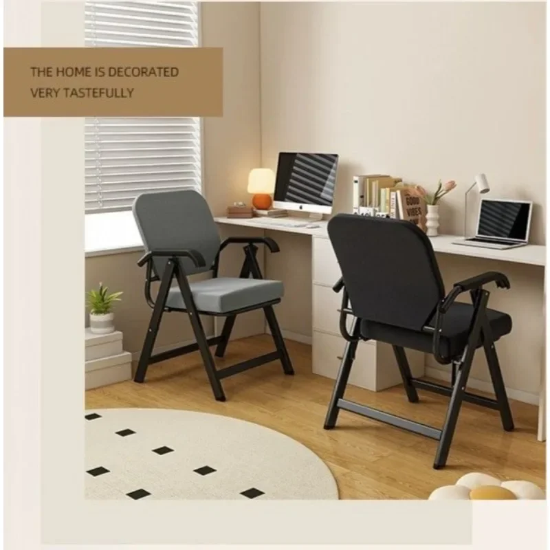 Folding Sedentary Simple Backrest Office Outdoor Leisure Computer Chair Стул Ротанг Дизайнерская Мебель Living Room Chairs