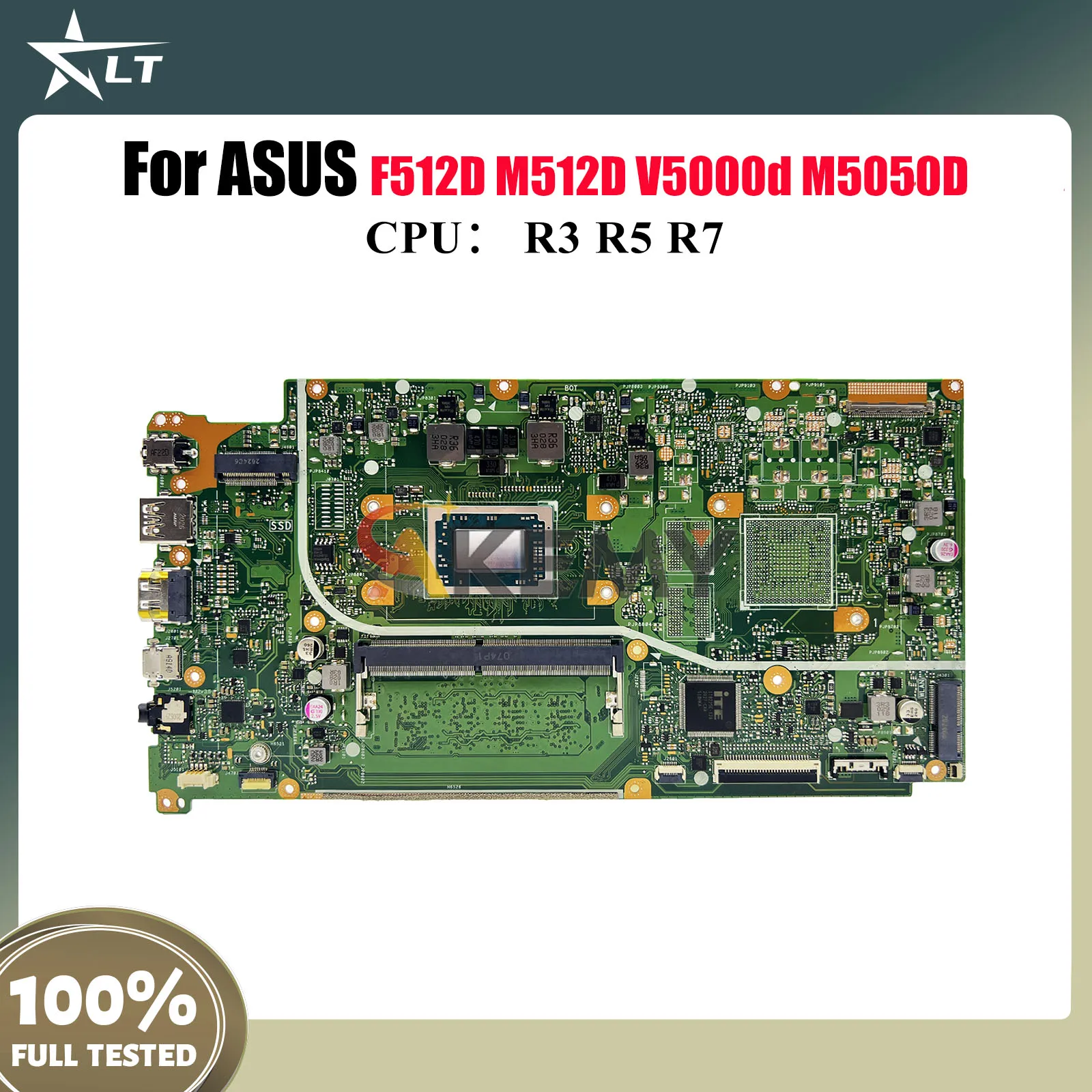 

X512DAU Материнская плата для ноутбука ASUS VivoBook X512D X512DA X512DK V5000d M5050D M512D F512D X512DAP Материнская плата с процессором R3 R5 R7