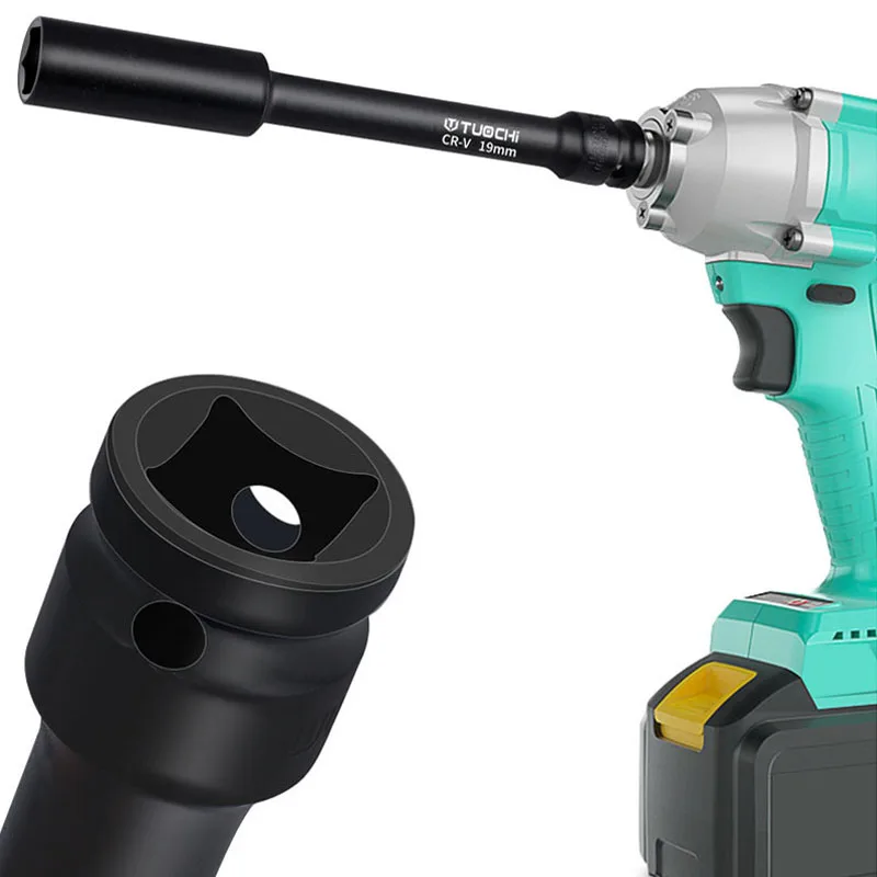 Imagem -05 - Soquete Hexagonal de Impacto Extra Longo Drive Point Cabeça de Chave de ar Soquete 198 mm mm 10 mm 12 mm 13 mm 14 mm 17 mm 19 mm Parede Fina