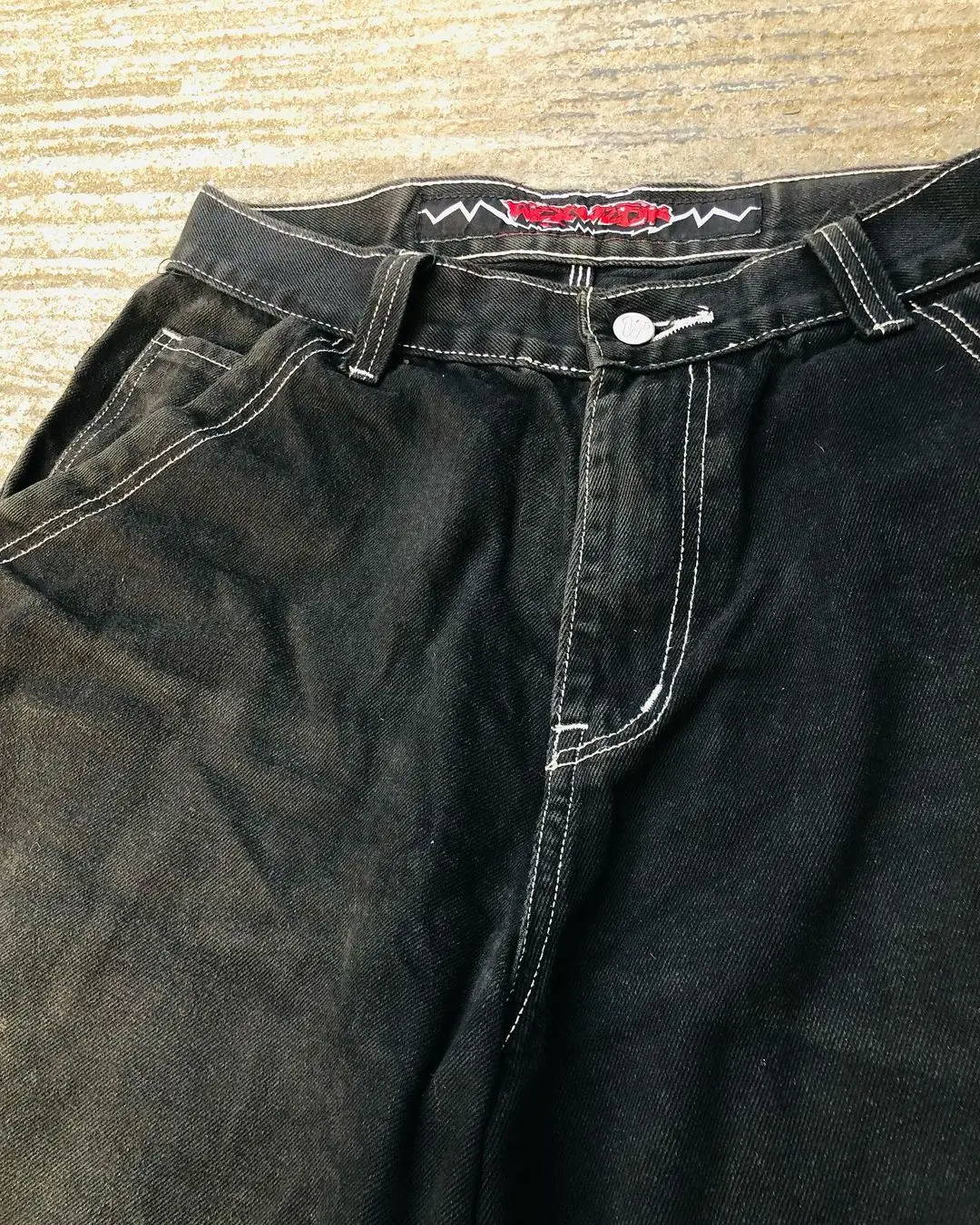 Pantalones vaqueros cortos de Skateboarding para hombre, Shorts holgados Harajuku Y2k, ropa de calle con bordado de letras para gimnasio y