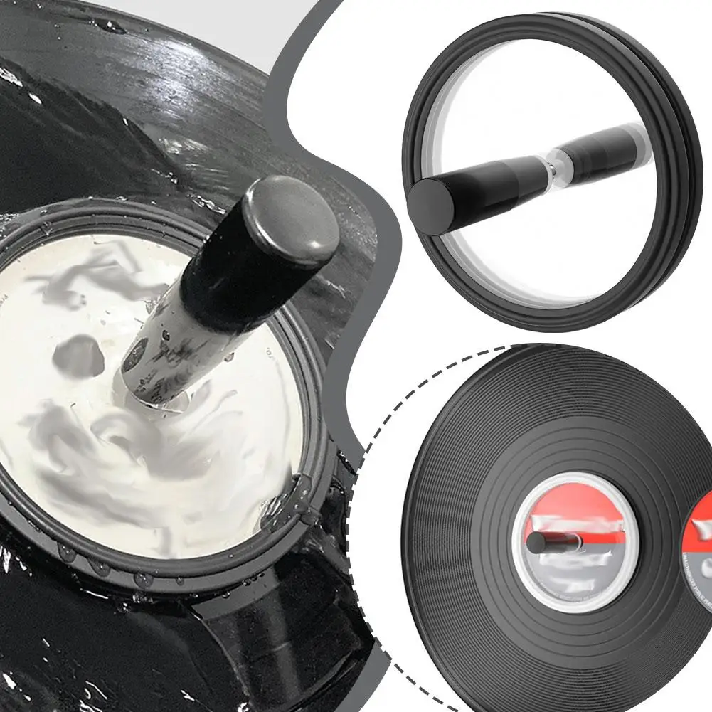 LP Vinyl Waterproof Clip MS Disc Cleaning Tool Label Paper Protection Cleaning Rubber Sleeve Record Washing Disc Clip