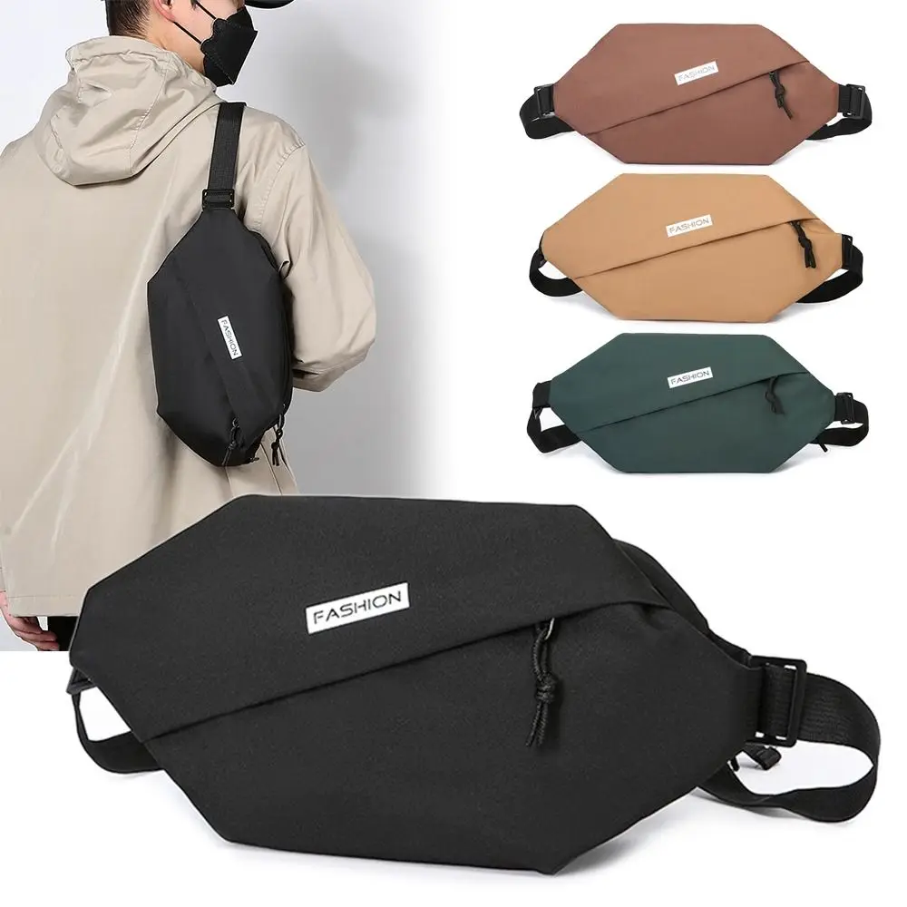 

Minimalist canvas Waist Bag Waterproof Large Capacity Chest Bag Adjustable Strap Crossbody Bag Outdoor Sports Running Jogging