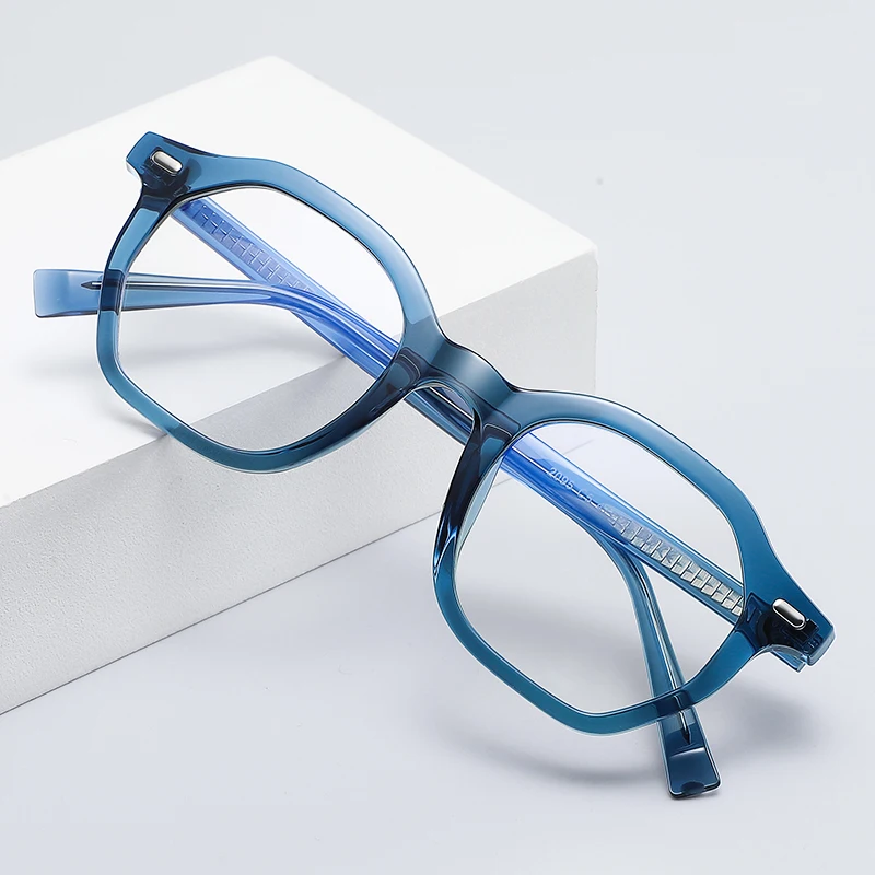 Men's Retro TR90 Blue Light Blocking Glasses Frame Radiation Protection Eyeglasses Women Transparent Fashion Square Eyewear