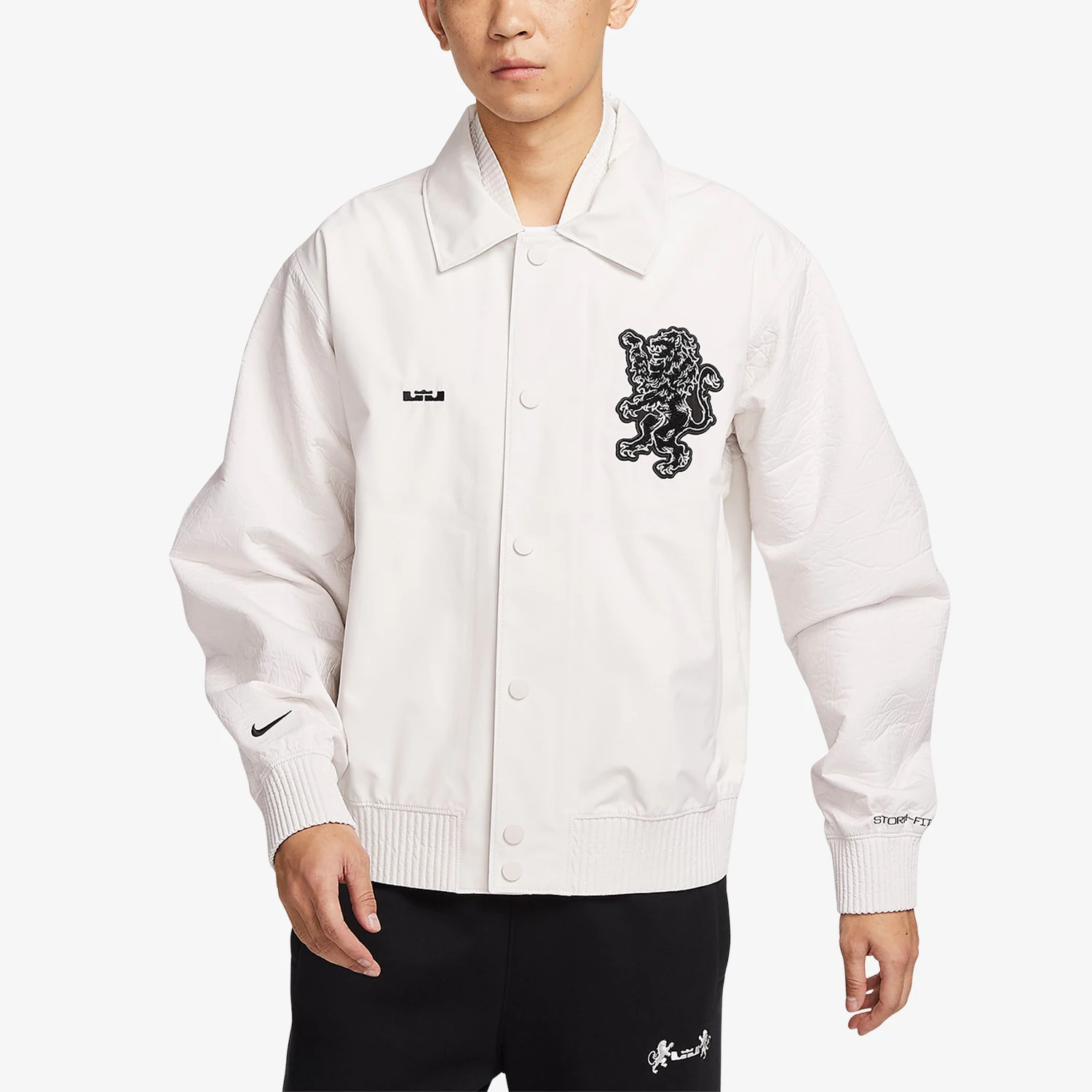 

Оригинальная мужская ветрозащитная повседневная спортивная куртка Nike 2025 с вышитым логотипом на воротнике FB7126-030