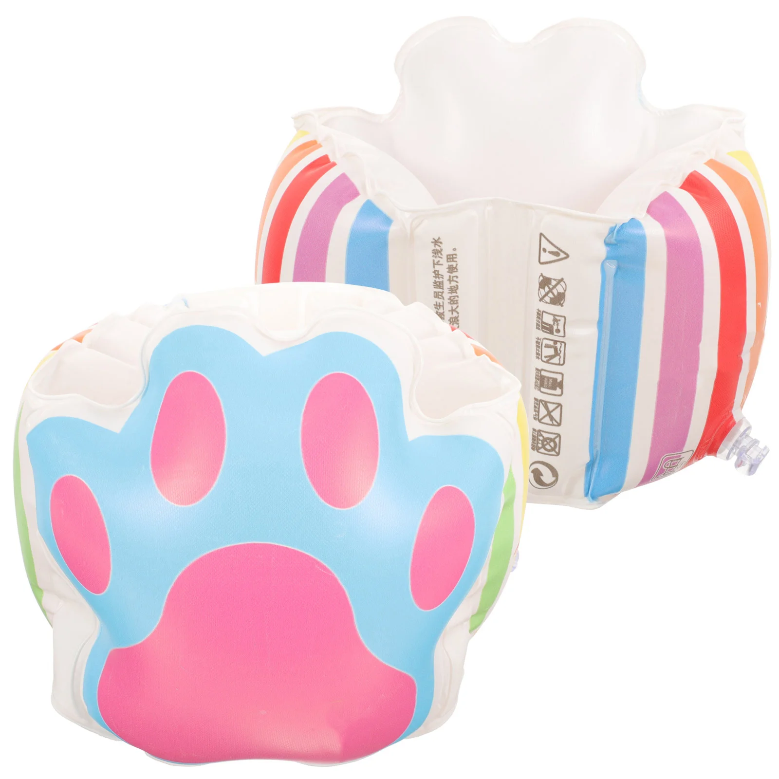 ปลอกแขนว่ายน้ำเด็กแบบเป่าลม 1 คู่ ปรับขนาดได้ สำหรับว่ายน้ำ ดำน้ำตื้น กิจกรรมทางน้ำ สระว่ายน้ำ