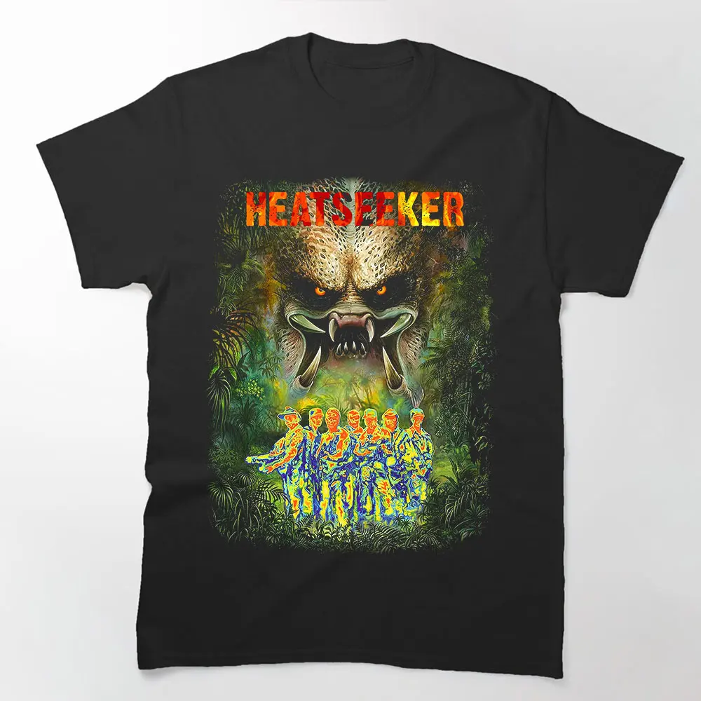 

Horror Movie Merchandise Retro Alien Sic-Fi Gift T shirt Predator Hunter Graphic clothes Yautja Warrior printed Tee All size Tee