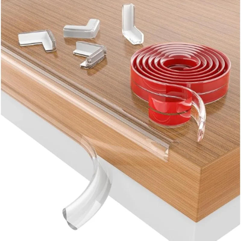 

Clear Soft PVC Self Adhesive Corner Protector Baby Safety Furniture Edge Guard Anti Collision Cushion for Table Cabinet Corners