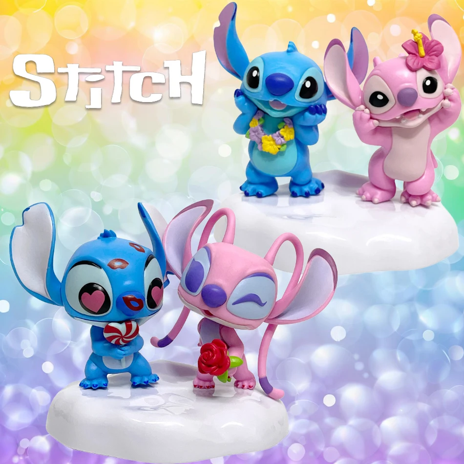 

Lovers Model Doll Angel Kissing Lilo&Stitch Statue Desktop Display Figurines Ornaments Valentine's Day Girlfriend Birthday Gifts
