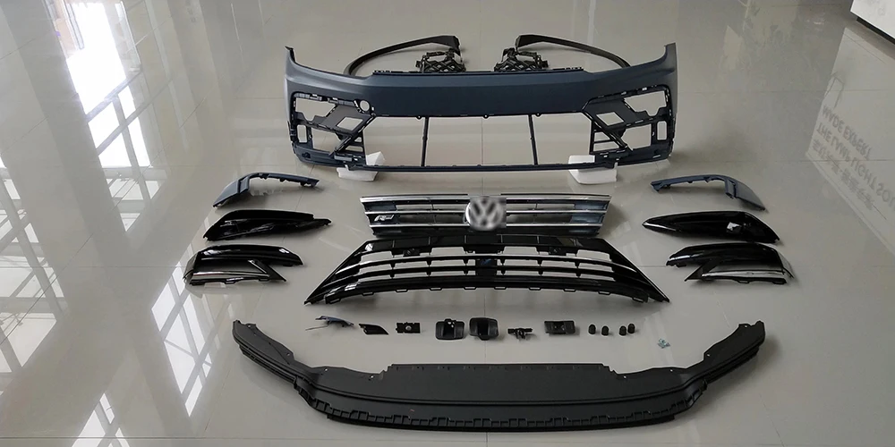 For Volkswagens Tiguan change R-line front and rear bumpers  body kit ugdate 2018 2017 2015 2014